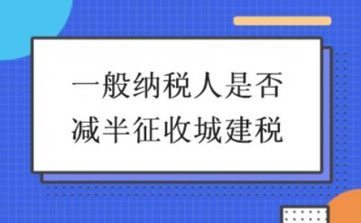 ​一般纳税人是否减半征收城建税？
