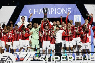 AC米兰3:2国米 夺得意大利超级杯