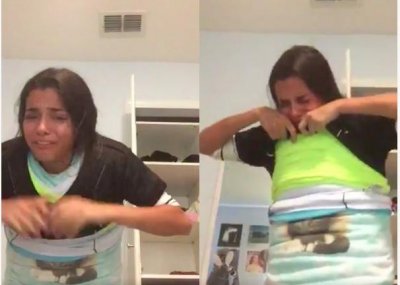 美国女子挑战穿百件衣服却无法脱掉 险些窒息