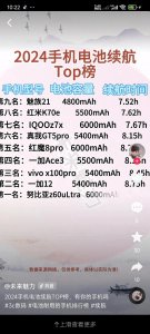 手机电池最耐用排名