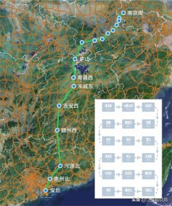 南京至深圳高铁有三种方案,走九江方向最省时