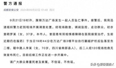 成都武侯区万达广场坠楼砸死路人:这算不算“高空抛物”