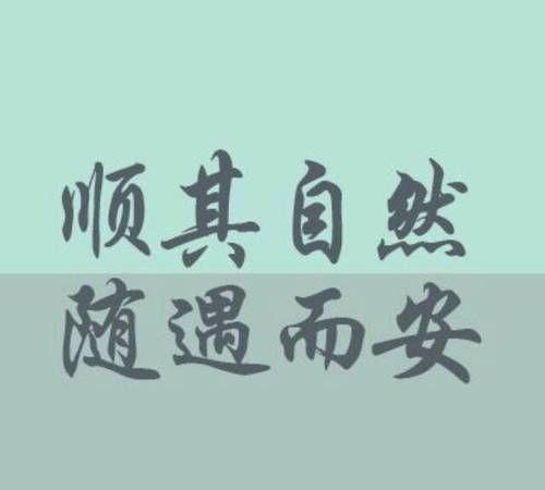 所以顺其自然,因为心无所恃,所以随遇而安,是什么意思意