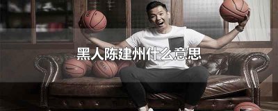 黑人陈建州什么意思