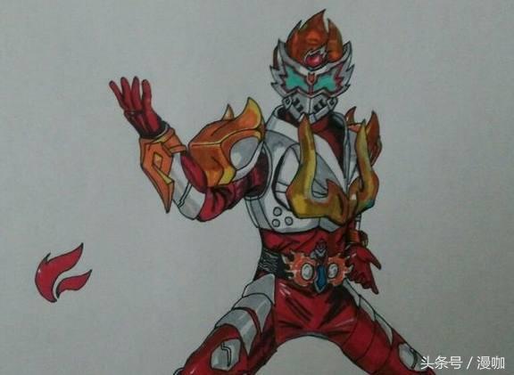 铠甲勇士图怎么画（盘点四大铠甲勇士的帅气手绘图）(2)