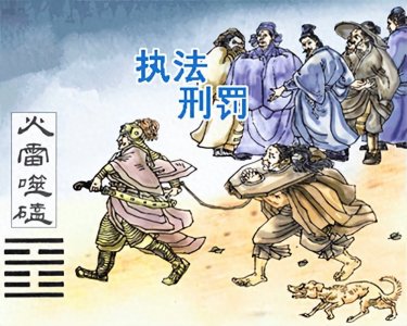 ​周易卦二一火雷噬嗑：雷动以致决，电明以察几，动明合则赏罚彰焉