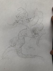 ​素描画龙3步法