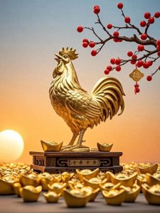 2024好运连连头像│金鸡报喜,柿柿顺心,大吉昌隆,金银满屋