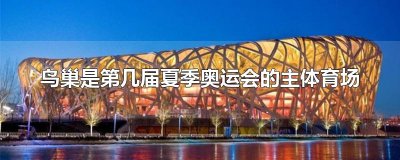 ​鸟巢是第几届夏季奥运会的主体育场