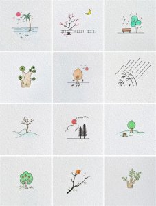 ​（235）寥寥数笔，风景简笔画合集来了，欢迎自取