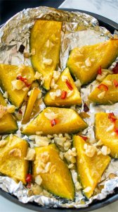 ​南瓜这样烤着吃，做法简单，香甜软糯又健康，大人孩子都爱吃