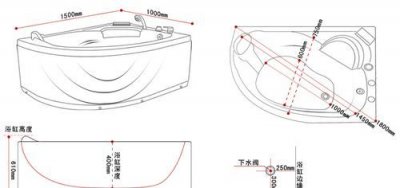 按摩浴缸尺寸,一体式浴缸的正常尺寸?